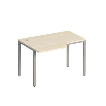 Стол эргономичный левый на металлокаркасе  Комфорт МП2 К 193 1200x900x750 (Дуб шамони светлыйСерый)