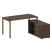 Рабочая станция с опорной тумбой правая Metal System Style БП.РС-СТС-2.3 Пр 1500x1520x750 (Дуб Наварра/Серый металл)