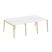 Рабочая станция на деревянных опорах Onix Wood OW.D.RS-6.0.7 2340x1475x750 (Тиквуд Светлый/Дуб Темный)