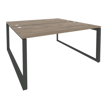 Рабочая станция на О-образном м/к Onix O.MO-D.RS-2.4.8 1580x1635x750 (Тиквуд Темный/Черный металл)