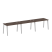 Рабочая станция на 3 рабочих места на А-образном м/к Metal System Style БА.СМ-3.2 3600x720x750 (Дуб наварра/Серый металл)