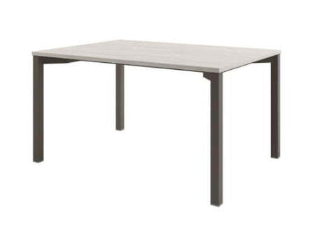 Стол для переговоров на металлокаркасе Solution D-101 1400x1000x750 (Акация Морава/ТрюфельКоричневый)