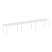 Рабочая станция на 3 раб. места Metal System Style БП.СМ-3.3 4200x720x750 (Дуб Наварра/Серый металл)