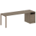 Рабочая станция с опорной тумбой Metal System Style БП.РС-СТП-1.5 2212x720x750 (Дуб Наварра/Серый металл)