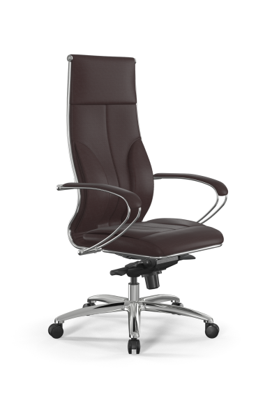 Кресло для руководителя Метта Samurai L1-11K - Infinity /Kc06/Wm06/K2cL(M06.B31.G04.W03) (Темно-коричневый)