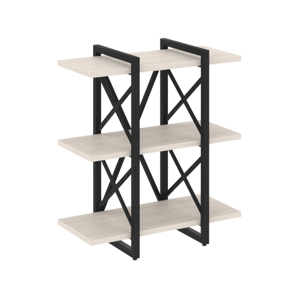 Стеллаж на регулируемых опорах-3 полки VR.L-MST.O-3.4V 800x400x910 (Денвер Светлый/Черный металл)