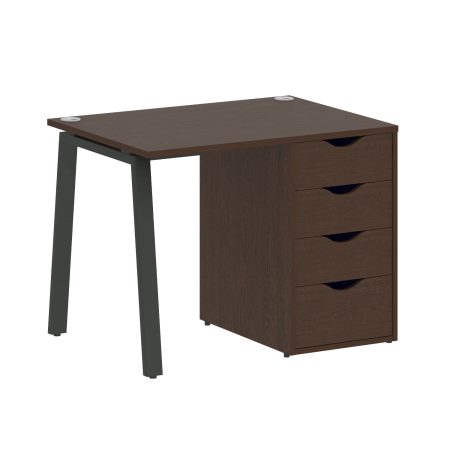 Стол письменный VR.SP-3-98.4.A 980x720x750 (Венге Цаво/Антрацит Металл)