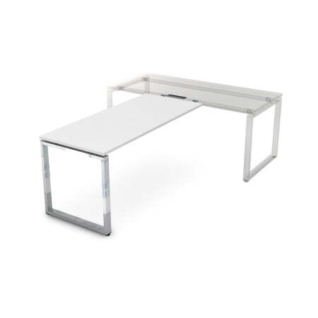 Брифинг-приставка Gloss НБП-О.008 1200x700x750 (Белый премиумХром)