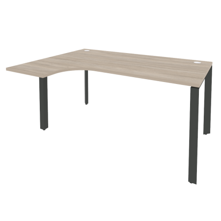 Стол эргономичный левый на П-образном м/к Onix O.MP-SA-4L 1580x1180x750 (Дуб Аттик/Черный металл)