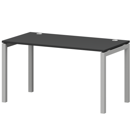 Стол на металлокаркасе Смарт СМС25-П-10К.73.Пр50 1000x730x750 (Графит/Белый)