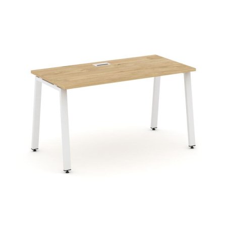 Стол письменный SN-6A.SP-011 (980х700х750) (Тиквуд Светлый/Металл Белый)