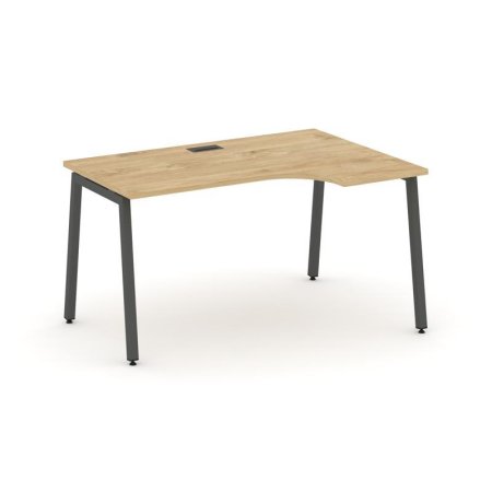 Стол рабочий эргономичный SN-4A.SPA-011(R) (1380х700/980х750) (Тиквуд Светлый/Металл Антрацит)