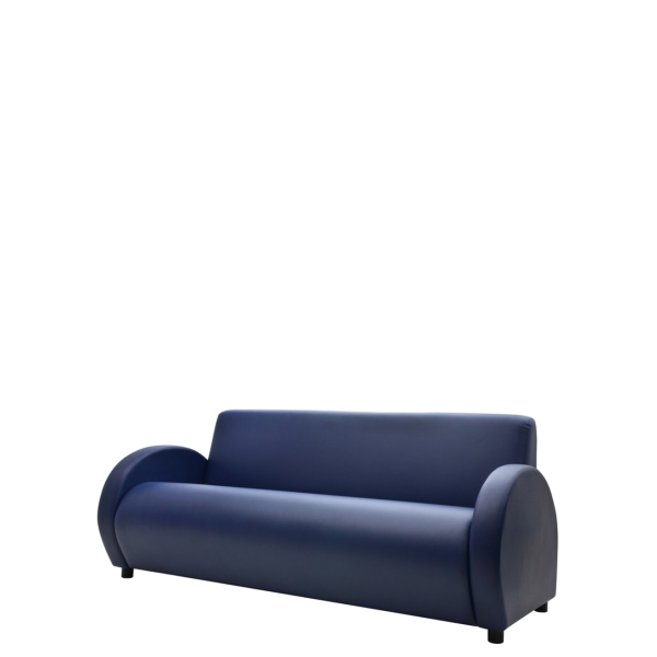 Диван офисный Клауд (V-600) 3-х местный с подлокотниками (Синий)