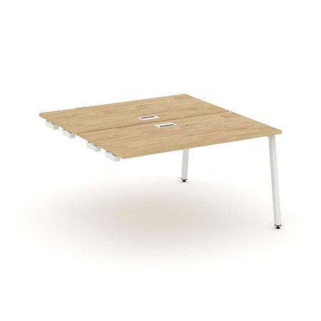 Стол-приставка к опорным элементам SN-4A.DPRS-014 (1580х1432х750) (Тиквуд Светлый/Металл Белый)