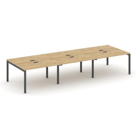 Рабочая станция 2-х сторонняя SN-5P.DRS-062 (3540х1232х750) (Тиквуд Светлый/Металл Антрацит)