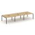 Рабочая станция 2-х сторонняя SN-5P.DRS-062 (3540х1232х750) (Тиквуд Светлый/Металл Антрацит)