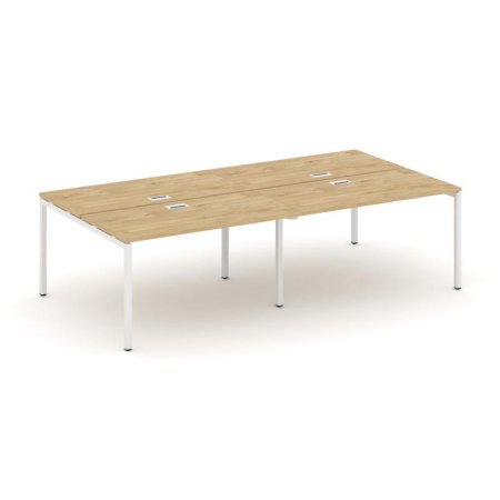 Рабочая станция 2-х сторонняя SN-4P.DRS-053 (2760х1632х750) (Тиквуд Светлый/Металл Белый)