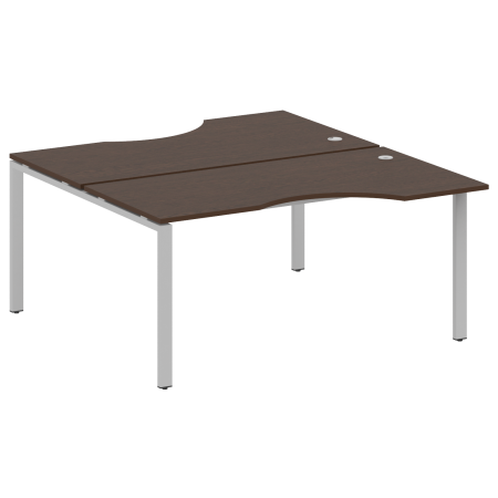Рабочая станция криволинейная Metal System Style БП.РАС-СА-2.1 1600x1835x750 (Венге Цаво/Серый металл)