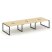 Рабочая станция 2-х сторонняя SN-5O.DRS-062 (3540х1232х750) (Тиквуд Светлый/Металл Антрацит)