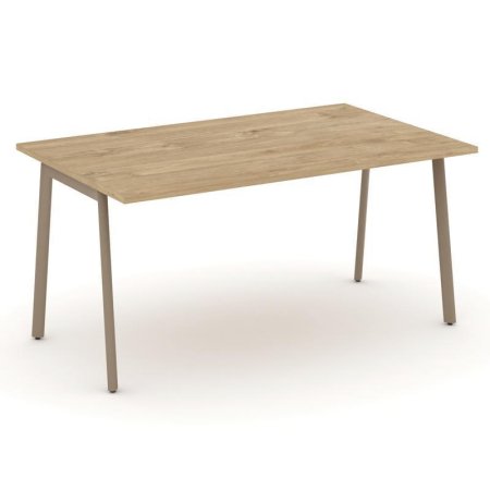 Стол переговорный ES.PRG-1.4-P (1580х980х750) (Тиквуд Светлый/Металл Латте)