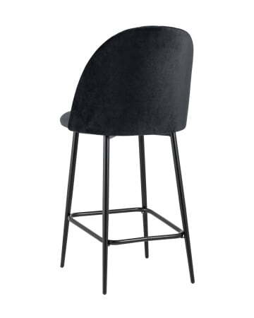Стул полубарный Марсель велюр черный (Стул полубарный Марсель черный)