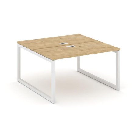 Рабочая станция 2-х сторонняя SN-5O.DRS-013 (1380х1432х750) (Тиквуд Светлый/Металл Белый)