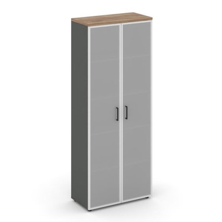 Шкаф высокий широкий SN.STS.E-109 (796х400х1982) (Антрацит/Дуб Табак/Сатин)