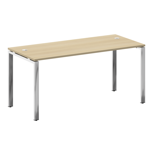 Стол рабочий руководителя на П-обр. м/к БП.СРР-4.7 1600x720x750 (Акация Лорка/Нерж. Сталь)