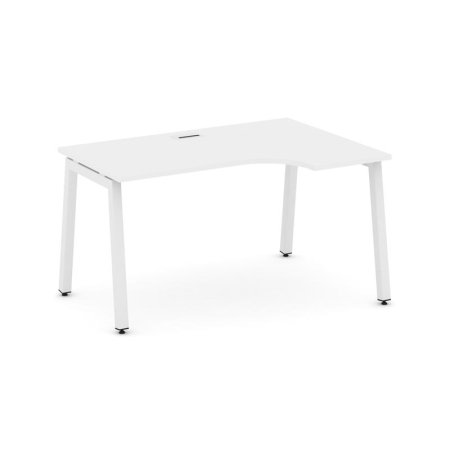 Стол рабочий эргономичный SN-5A.SPA-011(R) (1380х700/980х750) (Белый/Металл Белый)