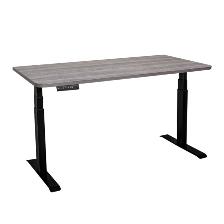Стол c электроприводом LA-T33-2A3 (1200x600x625-1275) (Серо-бежевый дуб | Черный)