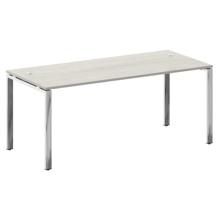 Стол рабочий руководителя на П-обр. м/к БП.СРР-5.8 1800x800x750 (Дуб Наварра/Нерж. Сталь)