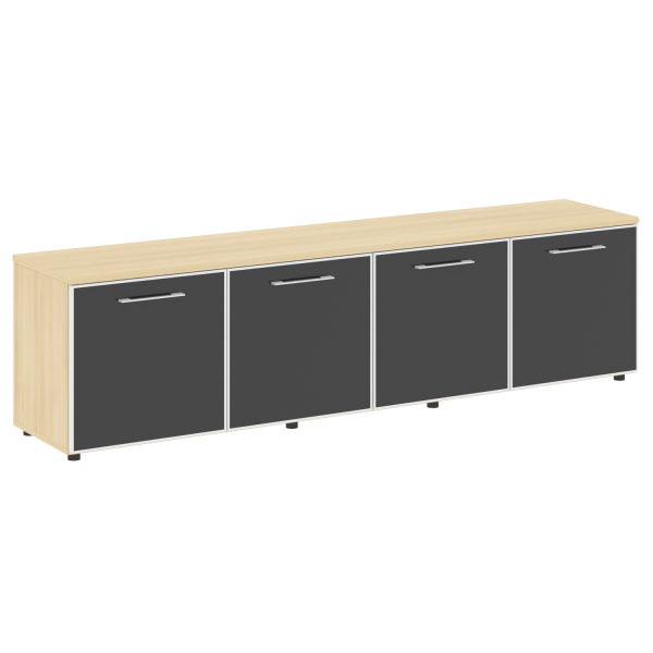 Тумба модульная черные двери LT.TS 4.6 2200x450x580 (Акация Лорка)