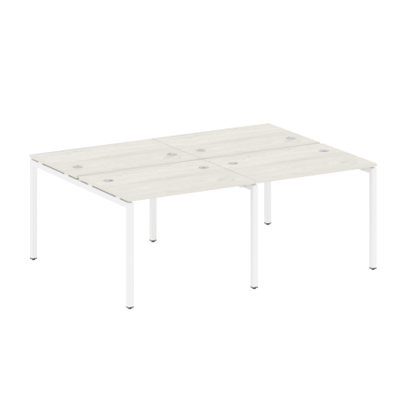 Рабочая станция на 4 раб. места Metal System Style БП.СМ-4.1 2000x1475x750 (Акация/Антрацит металл)