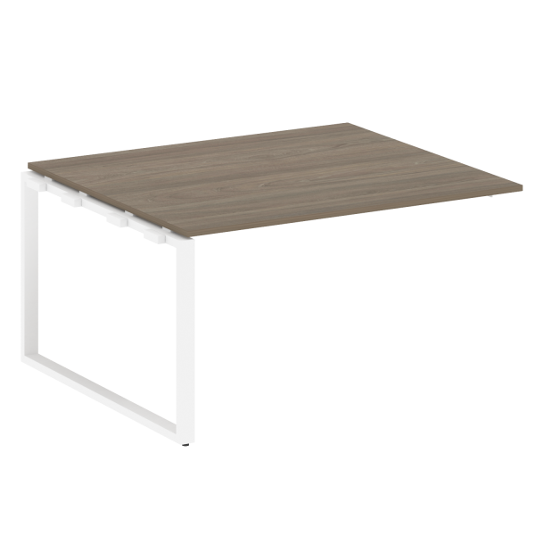 Проходной наборный элемент переговорного стола Metal System Style БО.ППРГ-3 1400x1235x750 (Вяз/Белый металл)