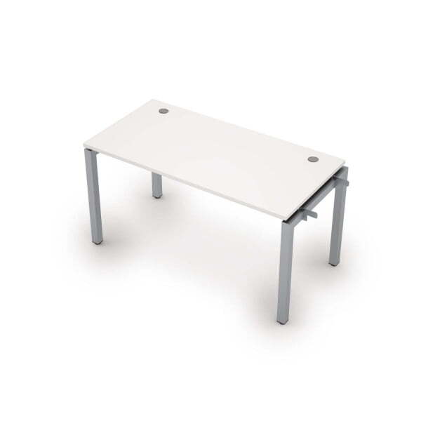 6МБН.5179  Линейная бенч-система, начальный модуль (1400x700x750) (Белый/Алюминий матовый)