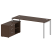 Рабочая станция с опорной тумбой левая Metal System Style БП.РС-СТС-2.5 Л 1900x1520x750 (Дуб Наварра/Серый металл)