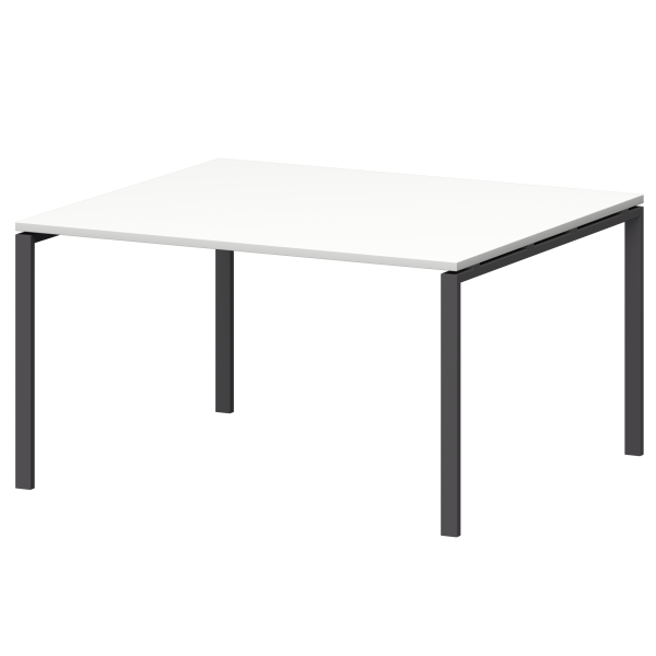 Стол переговорный на металлокаркасе Смарт СМСП-П-12.123.Пр25 1200x1236x750 (Белый/Антрацит)
