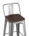 Стул барный TOLIX WOOD со спинкой серебристый матовый (Стул барный Tolix серебристый, матовый)