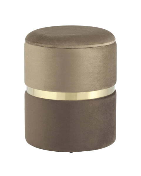 Пуф Кэрри с ящиком велюр коричневый (Пуф Кэрри коричневый)