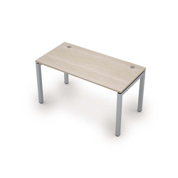 6М.509 Стол рабочий (1400x700x750) (Шамони светлый/Алюминий матовый)