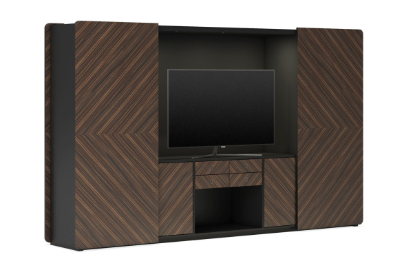 Шкаф высокий BUGATTI 350 (210x600x3500) (Эбеновое дерево M-EB-02C)