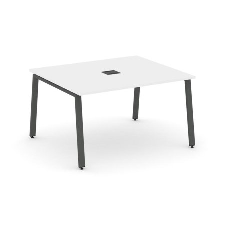 Стол переговорный SN-6A.SPRG-032 (1180х1180х750) (Белый/Металл Антрацит)