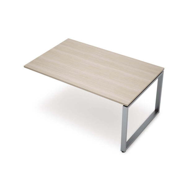 6МПК-О.604 Бенч-системы для переговорных столов, конечный модуль (1600x1000x750) (Шамони светлый/Алюминий матовый)