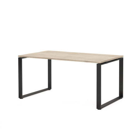 ROTONDA Стол для руководителя L160 (Дуб светлый/Черный металл)