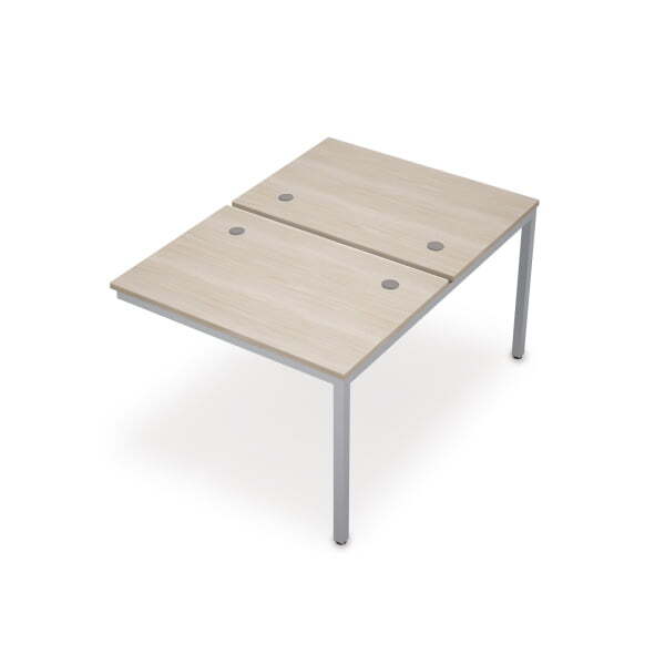 6МБК.277 Сдвоенные бенч-системы, конечный модуль (1000x1435x750) (Шамони светлый/Алюминий матовый)