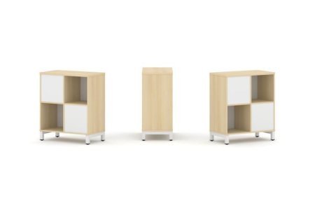 Набор стеллажа 2-х сторонний, 2 яруса SN.NSD-221 (754х400х881) (Акация Лорка/Белый/Металл Белый)