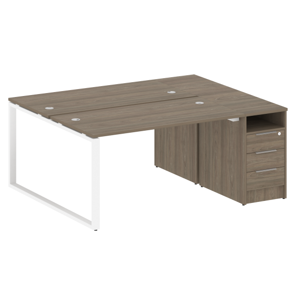 Рабочая станция Metal System Style БО.РС-СТП-2.3 1812x1475x750 (Вяз/Белый металл)