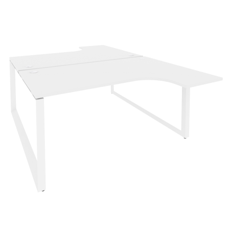 Рабочая станция на О-образном м/к Onix O.MO-D.SA-4 1580x2395x750 (Белый Бриллиант/Белый Металл)