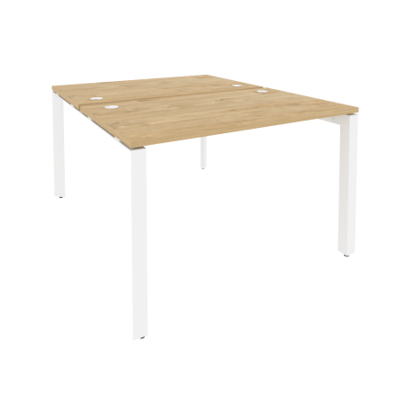 Рабочая станция на П-образном м/к Onix O.MP-D.RS-2.2.7 1180x1475x750 (Тиквуд Светлый/Белый Металл)