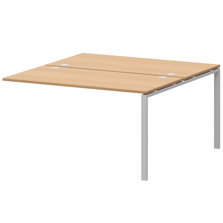 Модуль двойной на 2 рабочих места Арго-М АМБЭ-005 1800x1496x760 (Ольха/Белый)